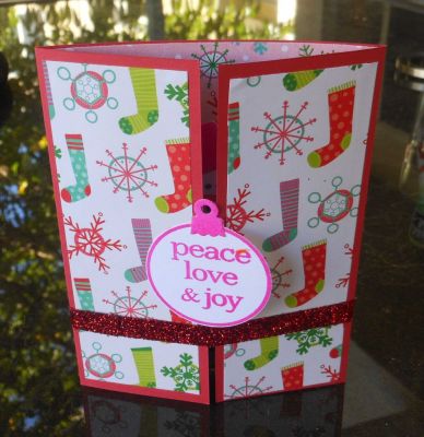 Christmas card 1 front
This is my Christmas cards using ornaments4Christmas and snowman die set.  The pictures are the front and inside of the cards.  The scarf and gloves match the front of the card.
Keywords: Christmas