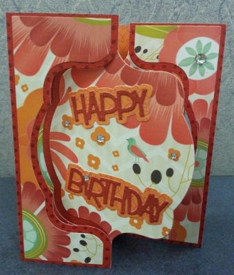 Happy Birthday
I used Stephanie’s video “How to Make a Gate Fold Card using a Sizzix Stand-up Die by Stephanie Barnard” via youtube.  https://www.youtube.com/watch?v=dg3-avKRckI
