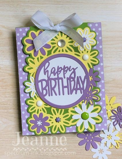 Happy Birthday!
Card for a color challenge to use yellow, lavender and green
Keywords: Floral, Birthday
