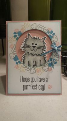 Kitten Around Birthday!
Card front.
