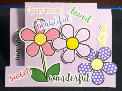 Flower Step up Card
