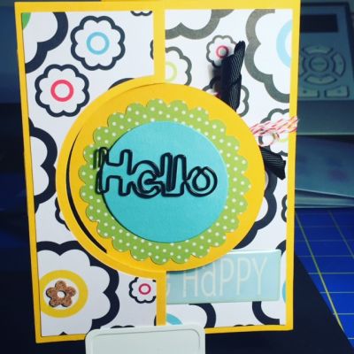 Hello with flowers
