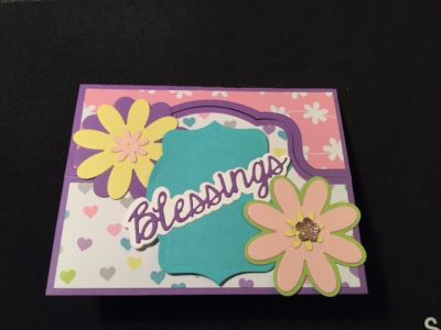 Spring Blessings Stand Up Card Front
