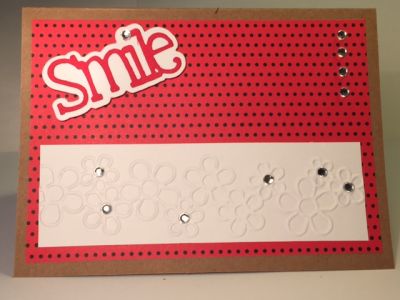 Smile card with flower border
