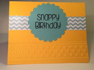 Snappy Birthday Card with polka dot border
