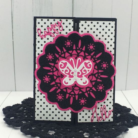 Doily Gatefold Card
