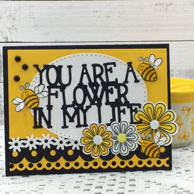Flower In My Life
You Are A Flower in my Life Die Set, Sizzix Dotted Ovals, hive4bees, flowers that wow, Sizzix Border Words Set, TSOL papers & ink
Keywords: hive4bees sizzixovaldies flowersthatwow