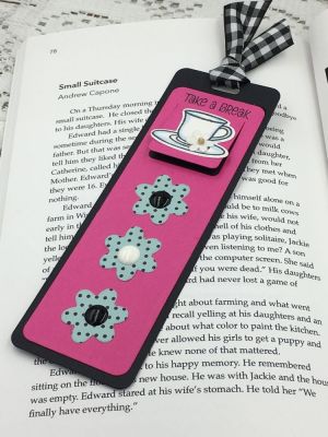 Take a Break and Read
tea4two stamp/die set, Sizzix Coffee Stamps and Dies, TSOL papers 
