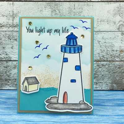 You Light Up My Life
lighthouse2stamp, TSOL papers and inks 
