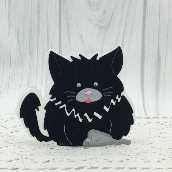 Fluffy Cat with Mouse
