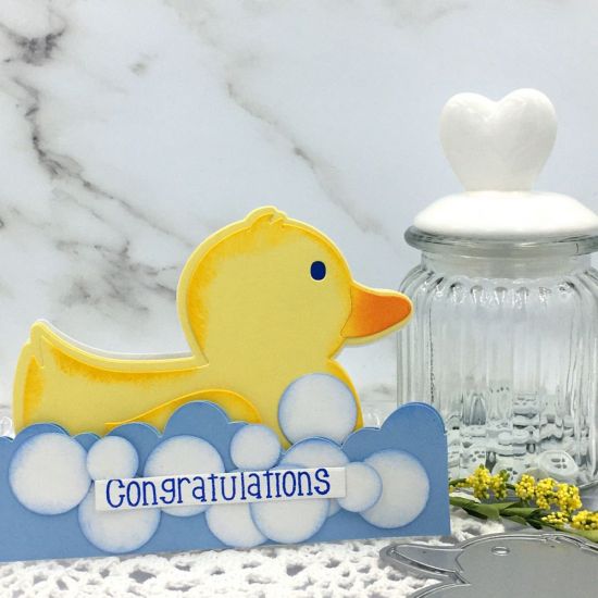 Congratulations
Rubber Duckie Fold-it, Border Dies, Circle Dies, Congratulations stamp
