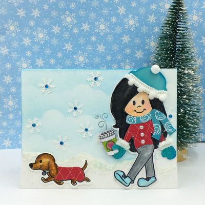 A Winter Walk
Stephie Doll 1, snowman2build, tea4two, TSOL papers and ink (snowflake punch for background)
