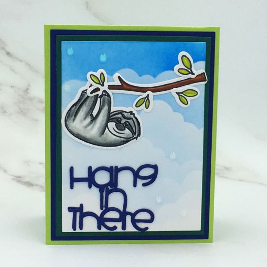 Hang in There
moresloths2stamp Dies, Border Dies to create clouds
