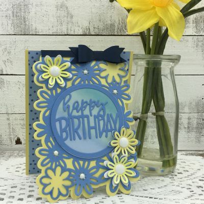 Happy Birthday
Sizzix Card Flower & Circle Drop-ins
TSOL Small Bow Dies
TSOL papers

