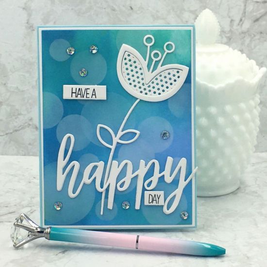 Have a Happy Day
Spring Flower Die Set, Happy Statement Word Die, Sweet Statement stamps, Circle Dies, TSOL inks
Keywords: StatementWords