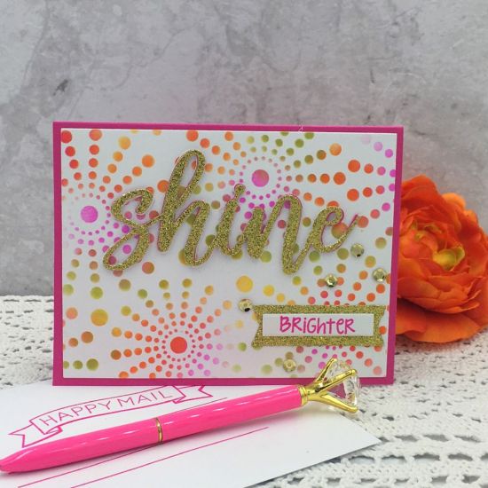 Shine
  Circle Dots Statement, Shine Statement Word Die 
Keywords: StatementWords