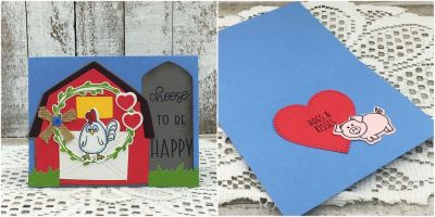 Choose TO Be Happy
sayings4wreath, wreath2stamp, Barn Fold-it, farmanimals2stamp, Border Dies, TSOL papers and ink 
