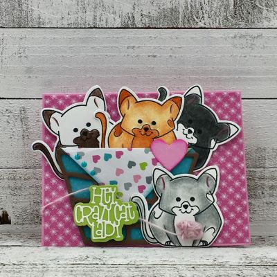 Crazy Cat Lady
cat3pudgie20, Basket Die, Heart Die, TSOL papers and ink
