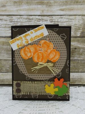 A Season Full of Blessings
Good Times Card Kit October 2017
Sizzix Flower Basket Thinlits Die Set
turkeypudgie8
Sizzix Happy Thanksgiving 3-D Drop-ins Sentiments
TSOL papers and inks
