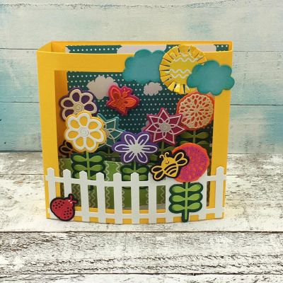 Floral Scene Shadow Box
5x7 Shadow Box Dies,  TSOL papers
