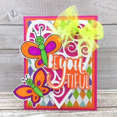 BE YOU tiful Word Die
BE YOU tiful Word Die, Sizzix Scallop Heart Fold-its, Butterfly2stamp with dies, TSOL papers and ink
