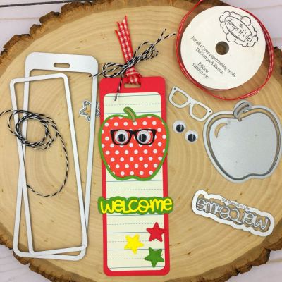 Welcome Back to School
Bookmark Dies, Apple Dies, Pineapple Dies, Stitched Star Dies
