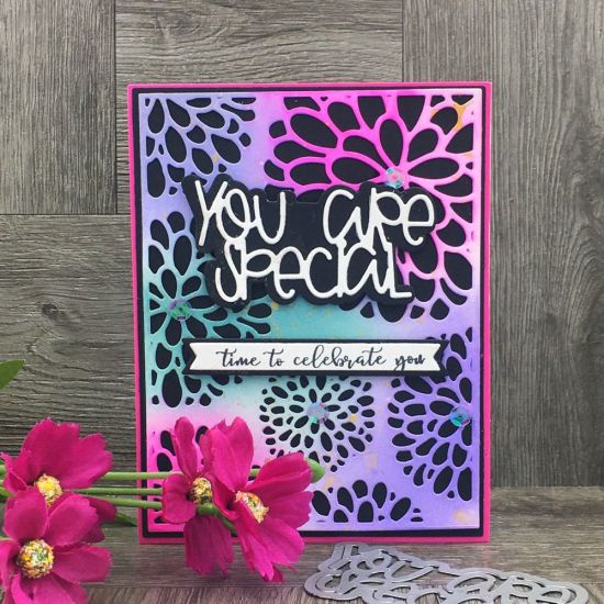 You Are Special
You Are Special Word Die, Mums Background Die, TSOL Card Kit, inks and papers
