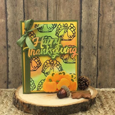 Happy Thanksgiving
Happy Thanksgiving 2018, Sizzix Mini Fall Pudgies,Goodies4wheelbarrow Die Set, TSOL glossy paper, inks, cardstock and ribbon
