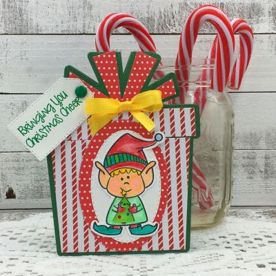  Christmas Cheer Elf
elves2stamp with dies, Gift Fold-its, Stitched Tags, TSOL papers, ink and ribbon
Keywords: GiftFold-it