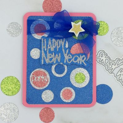 Happy New Year
Happy New Year Word Die, Circle Background Die Set, Star Dies  & TSOL papers
