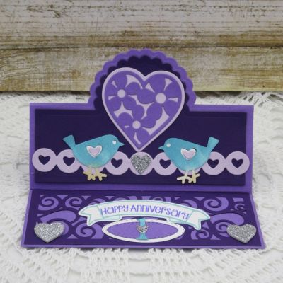 Happy Anniversary Stand-Ups
Sizzix Scalloped Circle Stand-Ups Card Die Set
heart die for Sidekick 
morechalksayings2stamp with die
Sizzix Half Card Panels
TSOL Stitched Oval Dies
TSOL inks and papers
