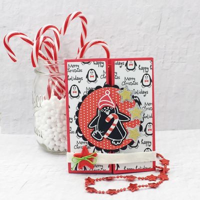 Waddling Penguin
waddlepenguins2stamp, Gate Fold A2 Card Die, Scallop Circle Die, TSOL papers and dies
