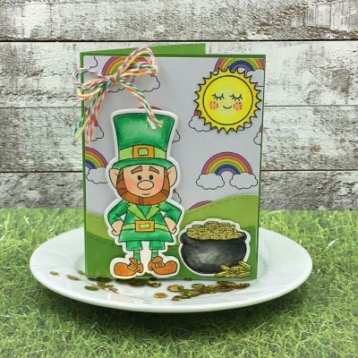 Happy St. Paddy’s Day
leprechaun2stamp, Border Dies, Dream Big Stamp Set, TSOL papers and ink
