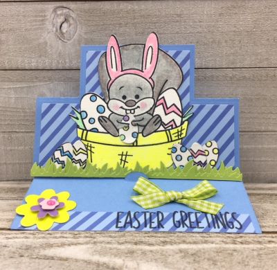 Easter Greetings
Squirrel4Easter with dies, Sizzix Square Mini Stand-Up, TSOL papers, ink and embellishments
