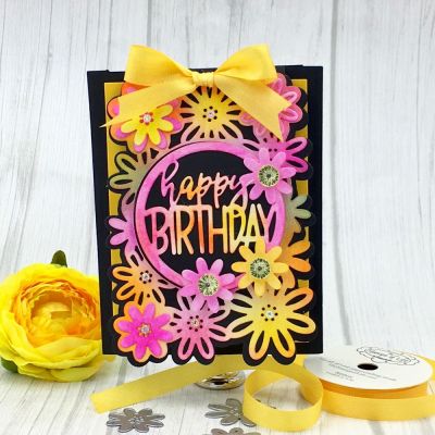 Floral Happy Birthday Drop-in
Floral Happy Birthday Drop-in A2 Card, TSOL Papers and inks 
