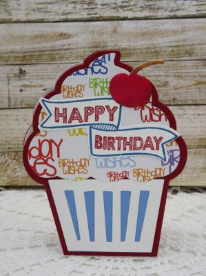 Double Banner Happy Birthday
Doublebanner2stamp Stamp/Die Set
Sizzix Cupcake Fold-it
TSOL papers & inks

