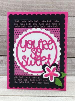You Are Sweet Scalloped Circles
Scalloped Circle Dies, Sizzix Word Circle Set, sizzix Flowers  and Fence Dies, TSOL Scalloped Rectangle Dies,TSOL Quarter Flower Dies, TSOL papers and Washi Tape
Keywords: CircleWordDies