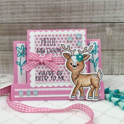 Hello, My Deer
reindeer2stamp, Center Step Card Die, TSOL papers and inks 
