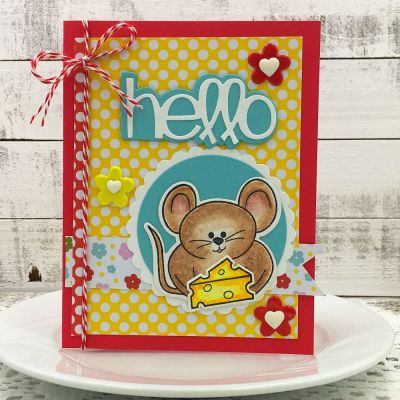 Hello
mousepudgie2srtamp, TSOL Circle Dies, TSOL Scallop Circle Dies, Hello/Thanks Word Dies, TSOL papers and embellishments
