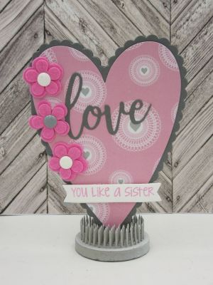 Love you Like s Sister
Love Statement Set
Sizzix/SB Scallop Heart Fold-it
Side Kick Starter Kit (flowers)
TSOL papers, ink, felt and enamel dots
