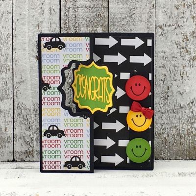 Congrats New Driver
Fancy Frame Flip-its Exclusive, Circle Dies, faces4stamps, TSOL papers and ink
