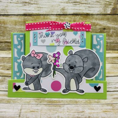 Thank You My Friend
Sizzix/SB Kind Sentiments Step-Ups Card Set
TSOL papers, ribbon and ink

