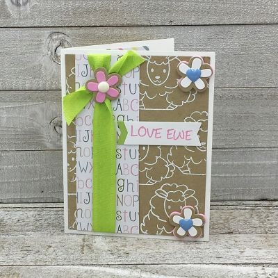 Love Ewe
Sheeppudgie13, white embossing powder, TSOL papers, inks and embellishments
