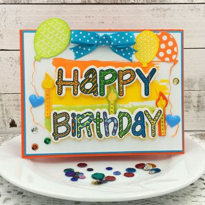 Happy Birthday
happy2color with dies, brushstrokes2stamp, Sizzix Triplits cupcake, minidoublebanners2stamp,TSOL papers, inks,  ribbon, hearts and markers
