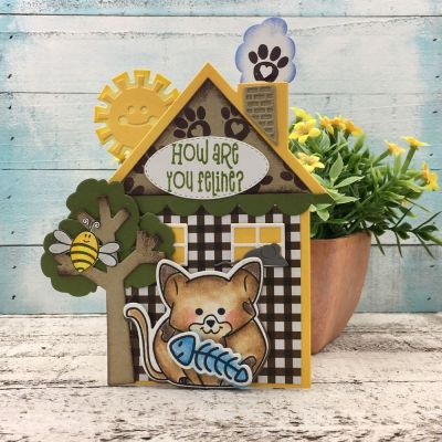 How are you Feline?
cat3pudgie20, House Fold-its, Hello Sunshine Triplits, Stitched Oval Dies, Cat2stamp, treats4cookie, hive4bees, Sizzix Edgelits, Scallops and Zig Zags, fluffycatpudgie4, TSOL papers and ink
