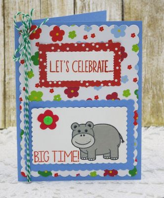 Let's Celebrate
Scallop Recatangle Dies, hippo2stamp TSOL papers and inks

