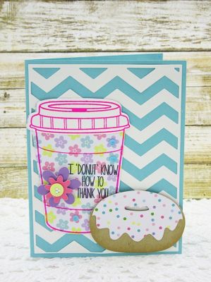 Donut Worry Be Happy
TSOL Medium Chevron Background
coffee4two stamp/die set
TSOL papers & ink
TSOL flower embellishment

