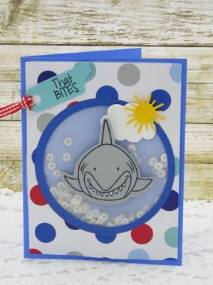 That Bites
Sizzix Circles Dotted Framelits Die Set
Sizzix Tags & Words Stamp/Die Set
Watermelon2Stamp Die ( bite mark)
Hot4Balloons Die (sun)
Sizzix Triplits Hello Sunshine (cloud)
TSOL papers and ink
