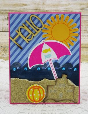 Hello
sandal die- water
Umbrella4you stamp with die
TSOL papers and ink

