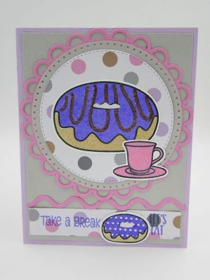 Let's Eat
patterns4 donuts, donuts2stamp
Sizzix Circles, Scallop Framelits Die Set
Sizzix Circles, Dotted Framelits Die Set
TSOL Stitched Circle Dies
tea4two stamp/Die Set
coffee4two stamp set
TSOL papers and inks 
